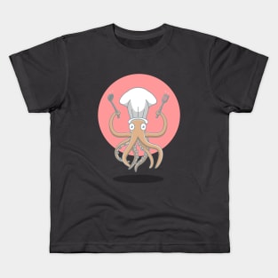 octopus chef Kids T-Shirt